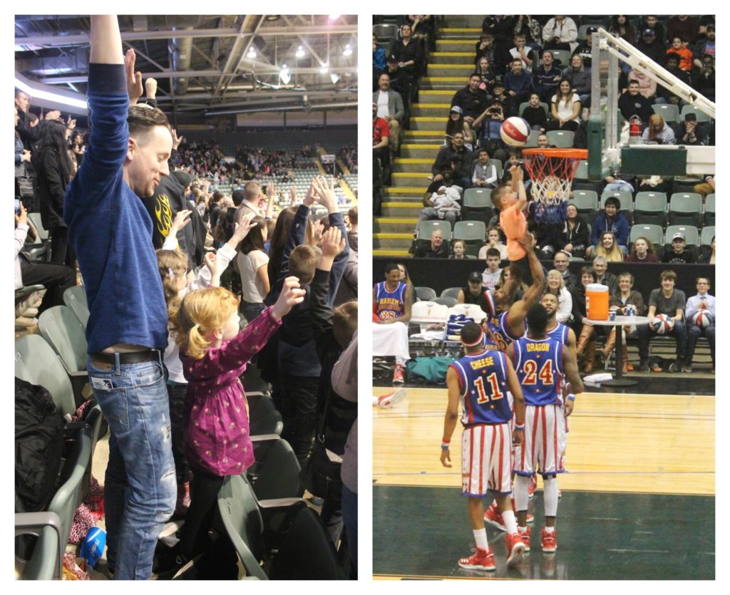 Watching the Harlem Globetrotters at Abbotsford Centre